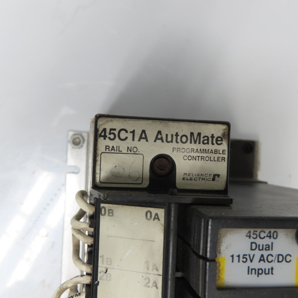 Reliance 45C1A Automate Programmable Controller W/ (5) 45C40 Input Modules 115V