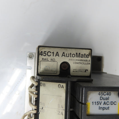 Reliance 45C1A Automate Programmable Controller W/ (5) 45C40 Input Modules 115V