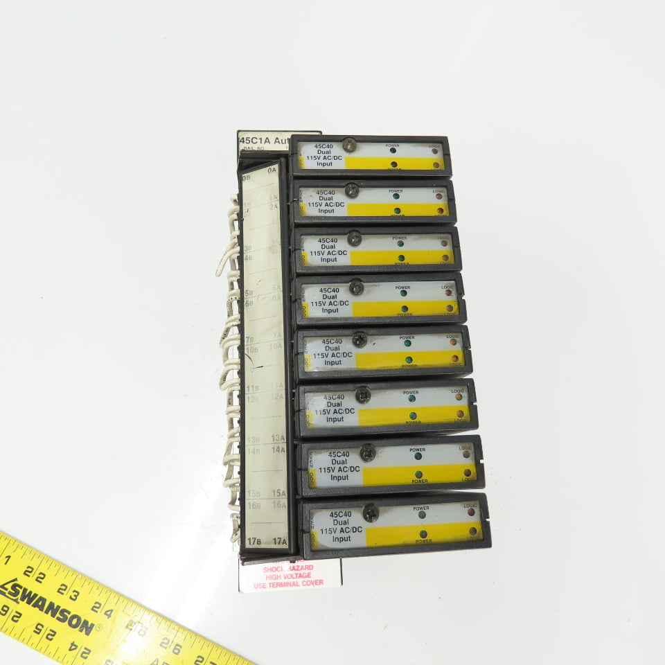 Reliance 45C1A Automate Programmable Controller W/ (5) 45C40 Input Modules 115V