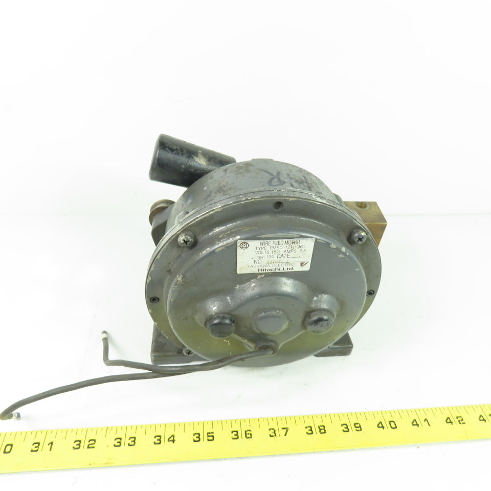 Hitachi Yaskawa PMED-12-HQ61 DC Wire Feed Motor 18.3VDC 5.5A 130RPM