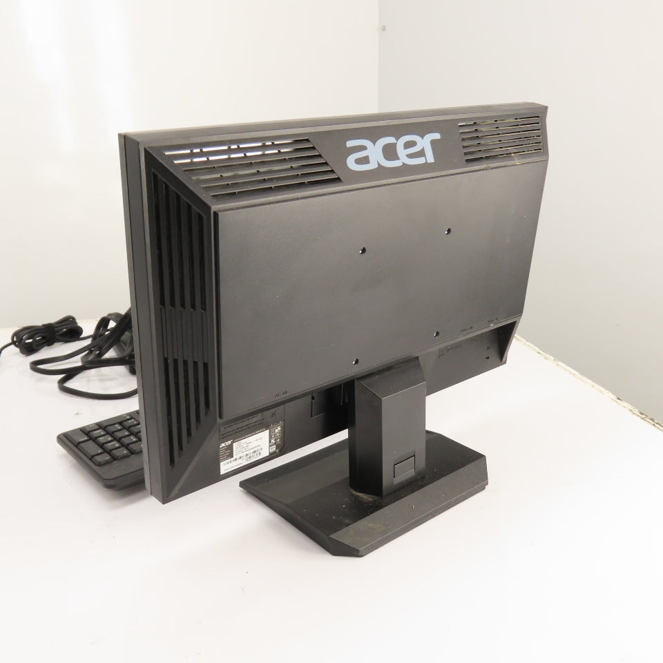 Acer V193W 19" LCD Monitor 100-240VAC W/ Stand, Keyboard & Cables