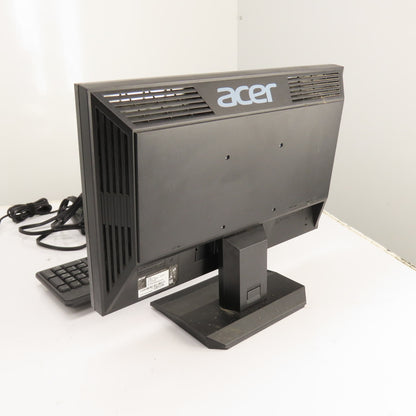 Acer V193W 19" LCD Monitor 100-240VAC W/ Stand, Keyboard & Cables