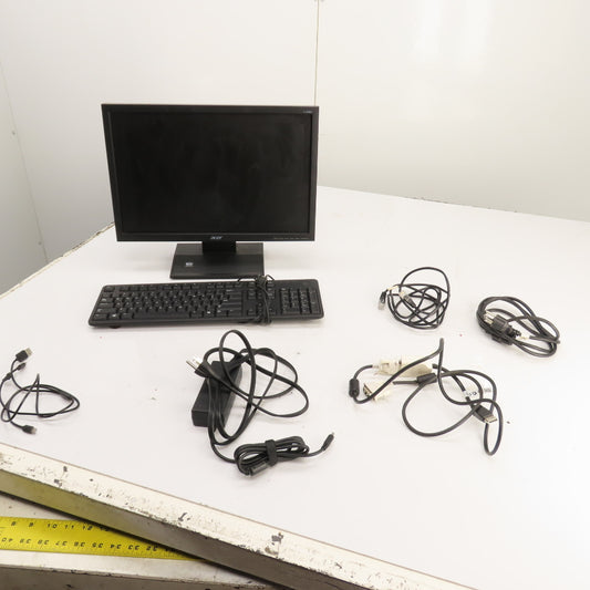 Acer V193W 19" LCD Monitor 100-240VAC W/ Stand, Keyboard & Cables
