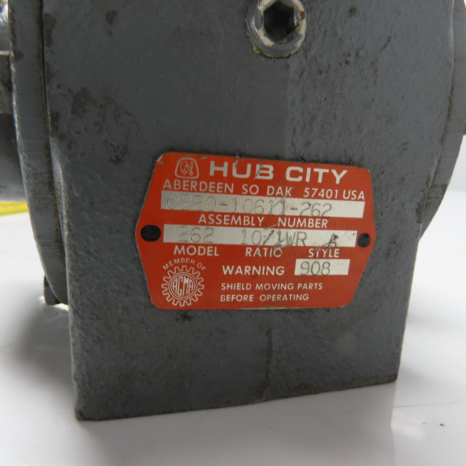 Hub City 0220-10611-262 Model 262 10:1 Ratio Gear Reducer 5/8" x 1-1/4"