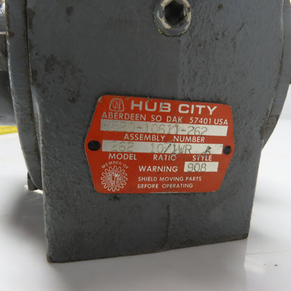 Hub City 0220-10611-262 Model 262 10:1 Ratio Gear Reducer 5/8" x 1-1/4"