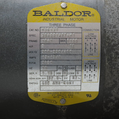 5HP 16" Direct Drive Radial Blower 208-230/460V 3PH 6" Ports (Dayton Style)