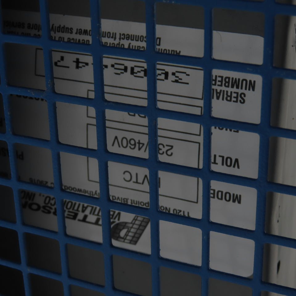 Patterson HVTC 3/4HP Truck Cooler Dock Fan 230/460V 3Ph 3/1.5A