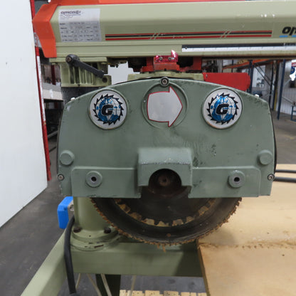 Omga RN 700 FM 14" Radial Arm Saw 3.7KW 9A 230V 3Ph 35"x 35.5" Table