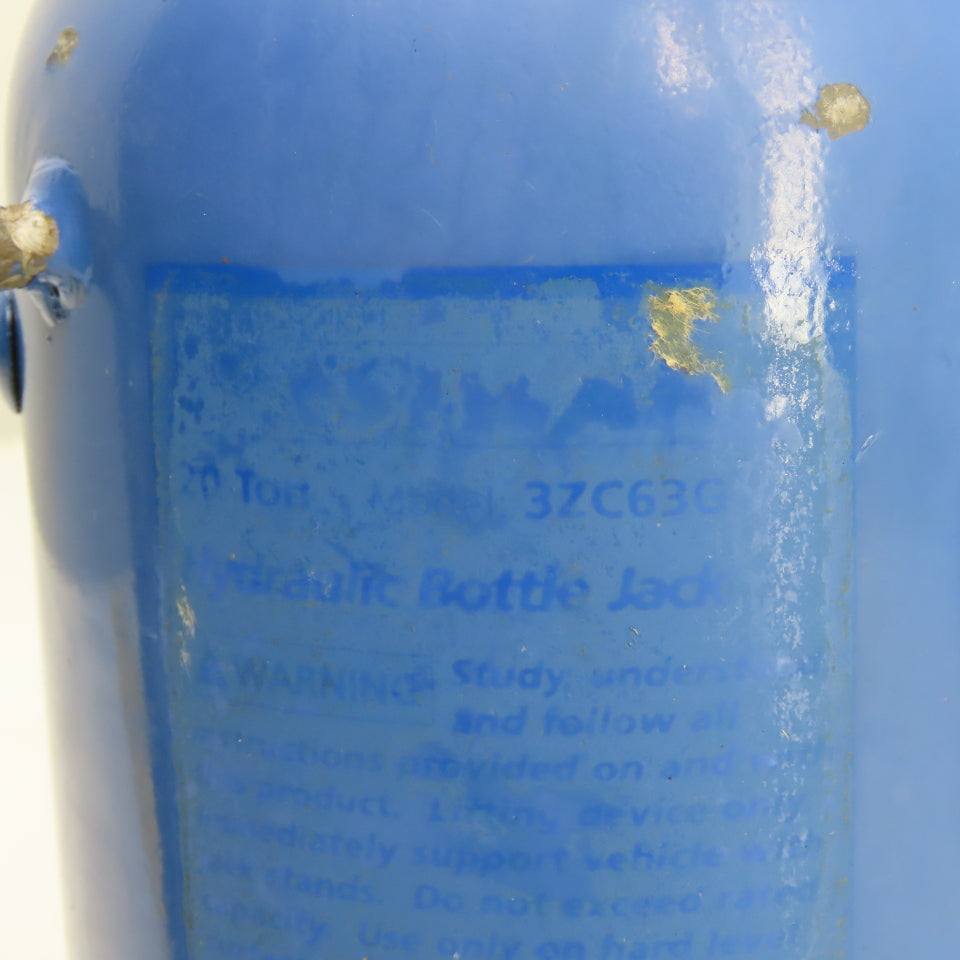 Westward 3ZC63G 20 Ton Manual Hydraulic Bottle Jack Tested