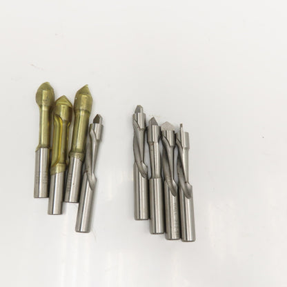 3/8" Plunge Pointed Bearing Straight Spiral 1-2 Flute Router Bit Misc. Lot Of 22