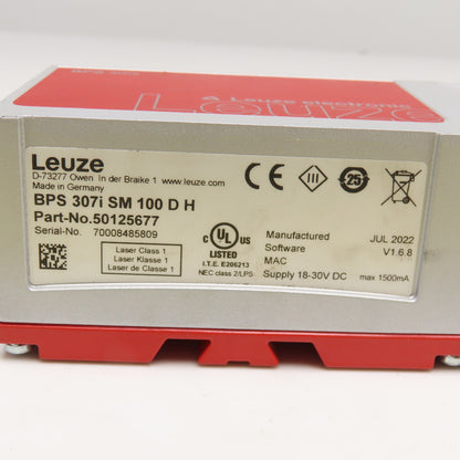 Leuze BPS 307i SM 100 D H 50125677 Barcode Positioning System Damaged Connector