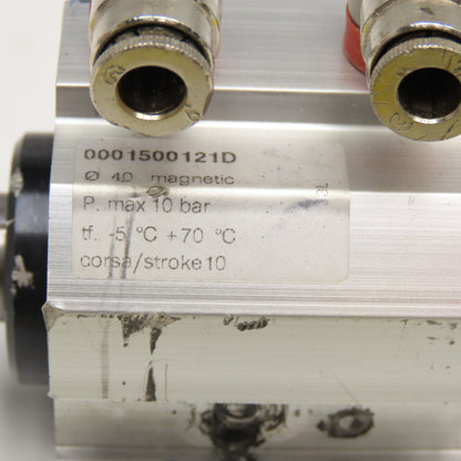 Pizzato 0001500121D 40mm Bore 10mm Stroke Double Acting Air Cylinder