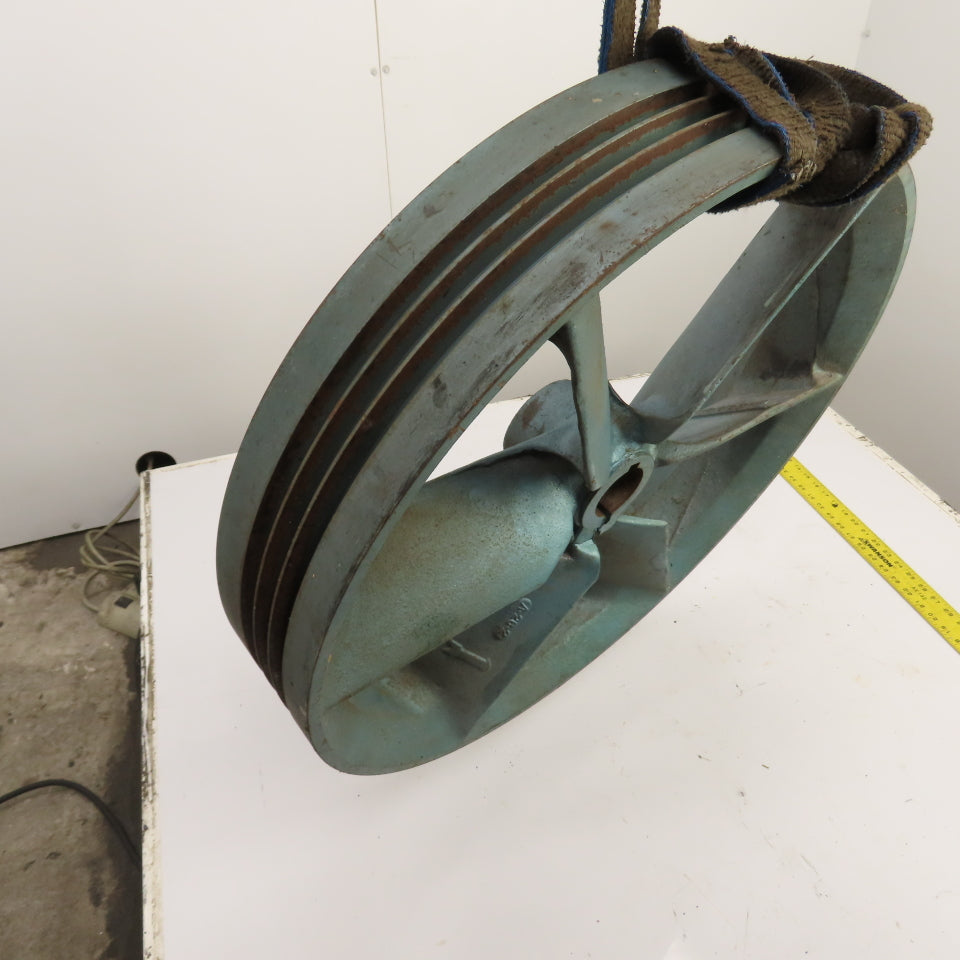 Quincy 6438594 350-16 25.25" OD 3-Groove Air Compressor Pulley Sheave 2-1/8"Bore