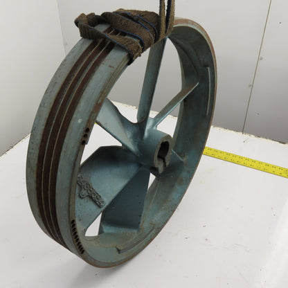 Quincy 6438594 350-16 25.25" OD 3-Groove Air Compressor Pulley Sheave 2-1/8"Bore