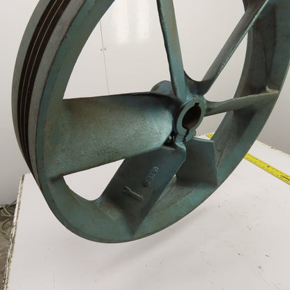 Quincy 6438594 350-16 25.25" OD 3-Groove Air Compressor Pulley Sheave 2-1/8"Bore