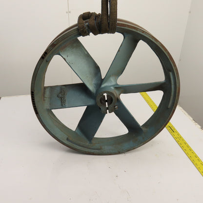 Quincy 6438594 350-16 25.25" OD 3-Groove Air Compressor Pulley Sheave 2-1/8"Bore