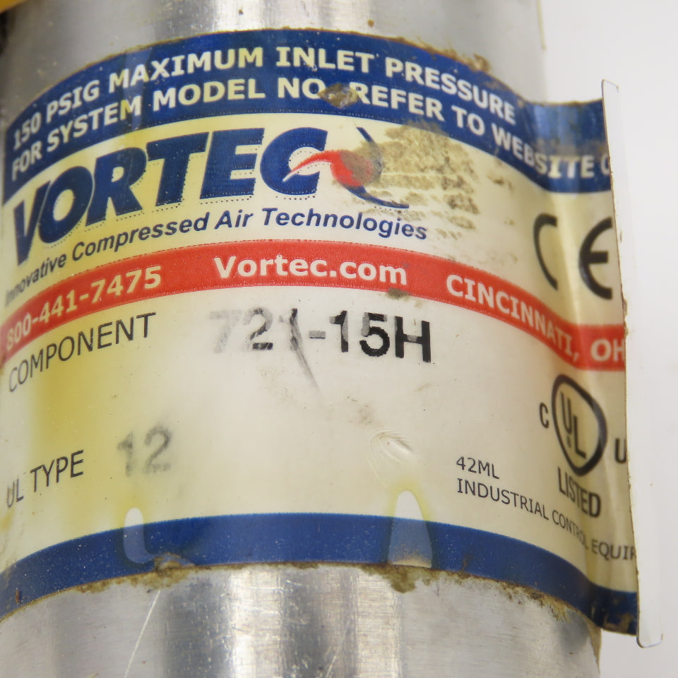 Vortec 721-15H Compressed Air Pneumatic Vortex Cooler 150PSI 3/8" NPT