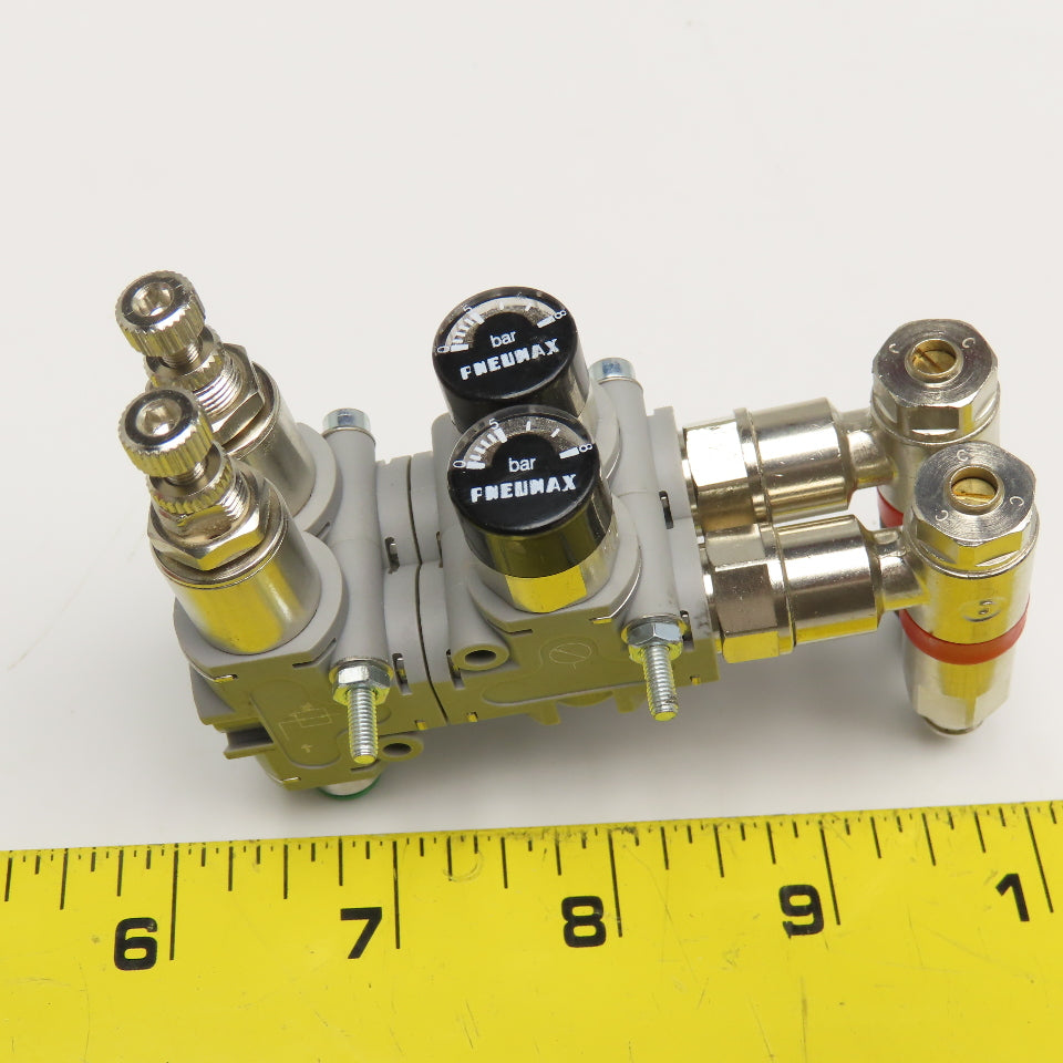 Pneumax 5512H8D4M1XX 4mm Push To Connect Inline Air Pressure Regulator Lot Of 2