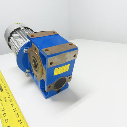 Rossi MR V 50 UO3A 60:1 Ratio Gear Motor Reducer 22RPM Out 0.42KW 3Ph 230/460V