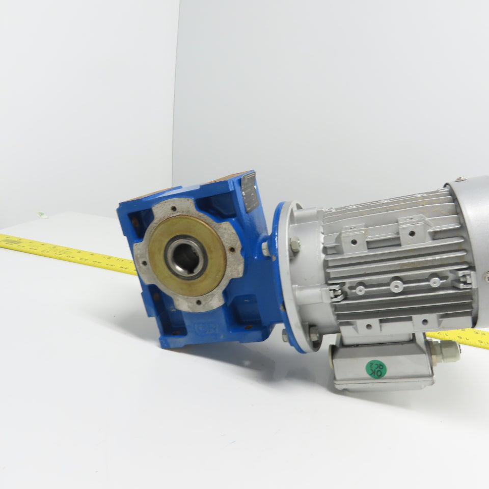 Rossi MR V 50 UO3A 60:1 Ratio Gear Motor Reducer 22RPM Out 0.42KW 3Ph 230/460V