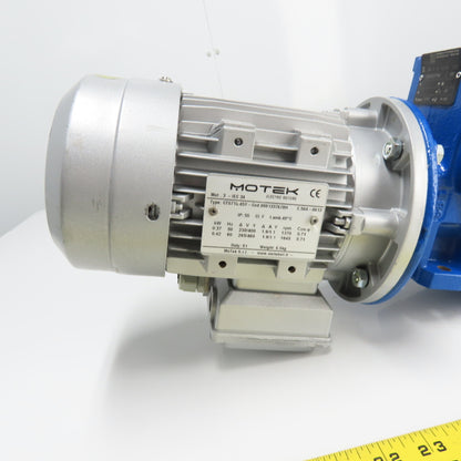 Rossi MR V 50 UO3A 60:1 Ratio Gear Motor Reducer 22RPM Out 0.42KW 3Ph 230/460V