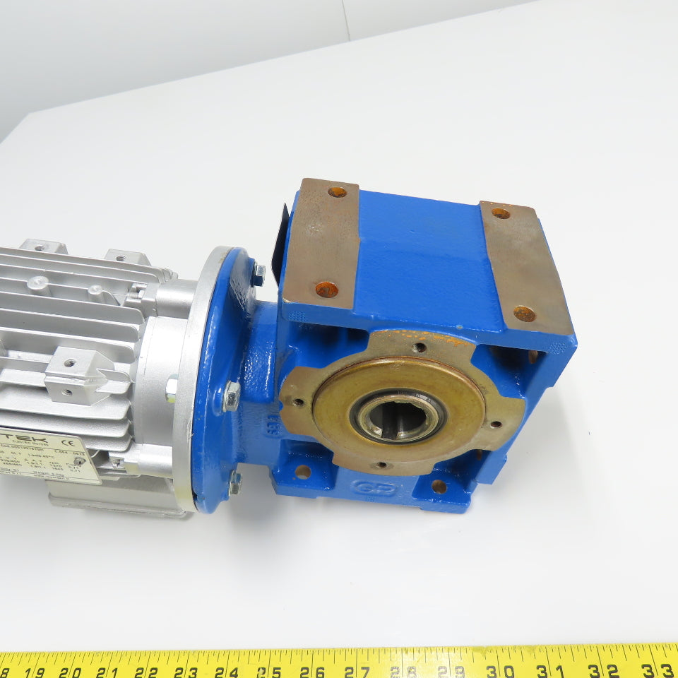 Rossi MR V 50 UO3A 60:1 Ratio Gear Motor Reducer 22RPM Out 0.42KW 3Ph 230/460V