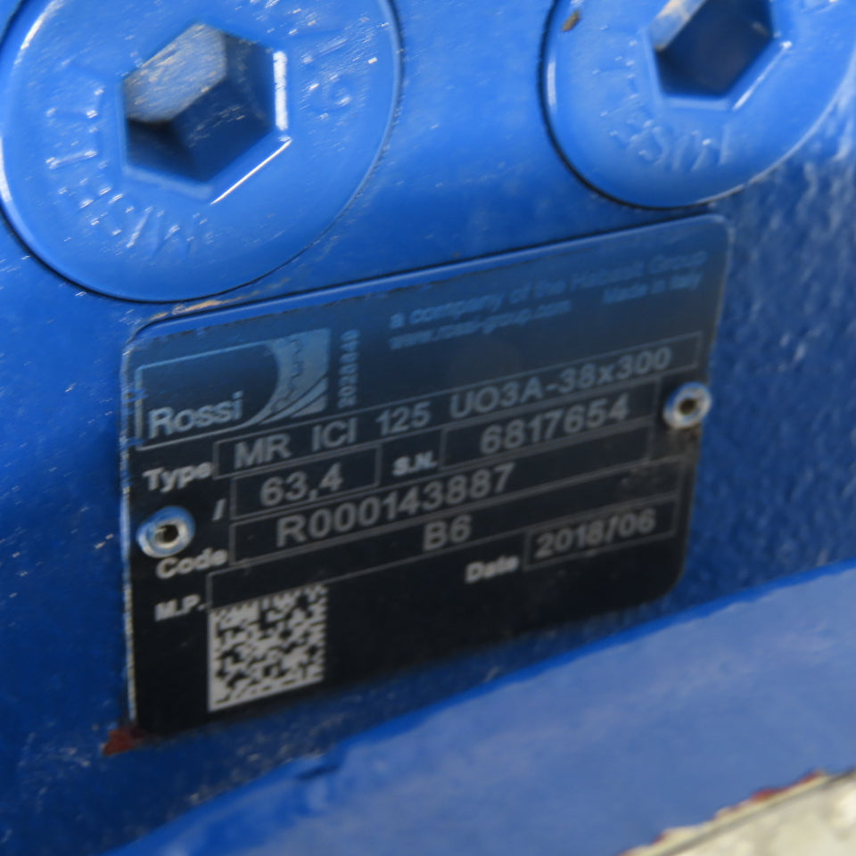 Rossi MR ICI 125 U03A-38X300 63.4:1 Ratio Gear Motor Reducer 5.5KW 220/415V 3PH