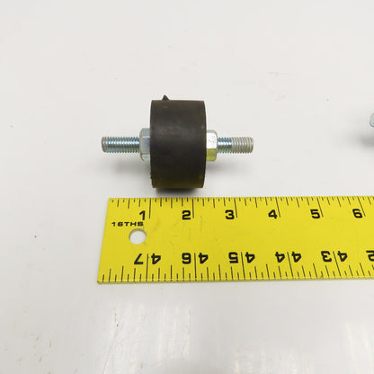 1" OD x 1-1/8" Thick Double Stud Mount Vibration Isolator M10x1.5 Lot Of 4