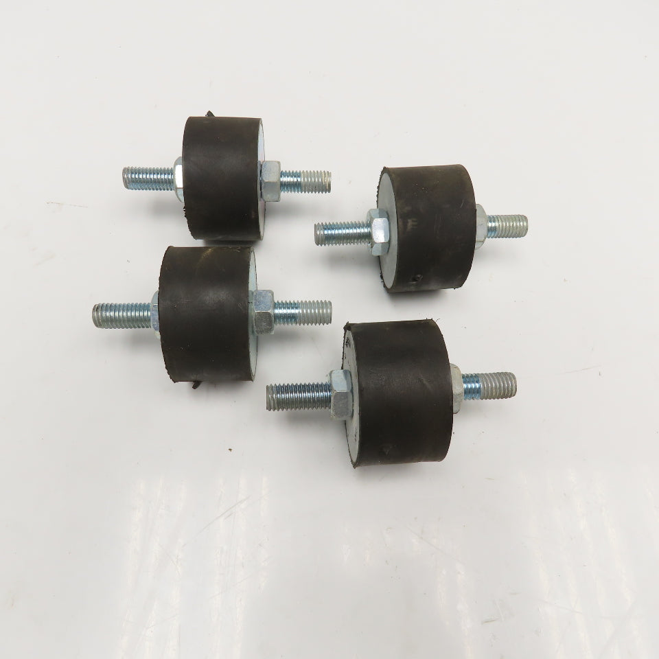 1" OD x 1-1/8" Thick Double Stud Mount Vibration Isolator M10x1.5 Lot Of 4
