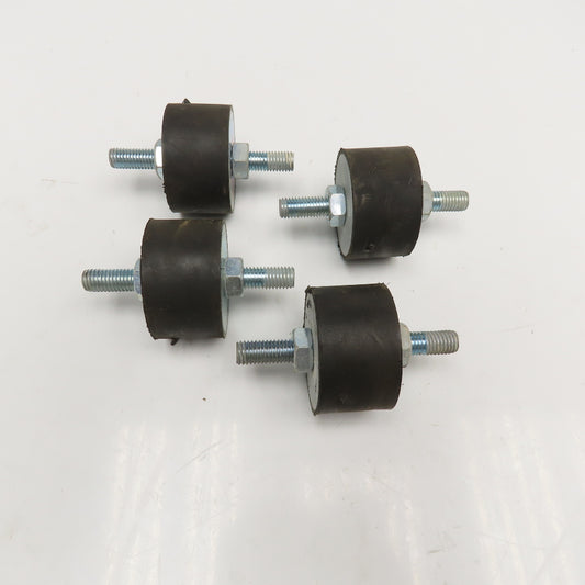 1" OD x 1-1/8" Thick Double Stud Mount Vibration Isolator M10x1.5 Lot Of 4