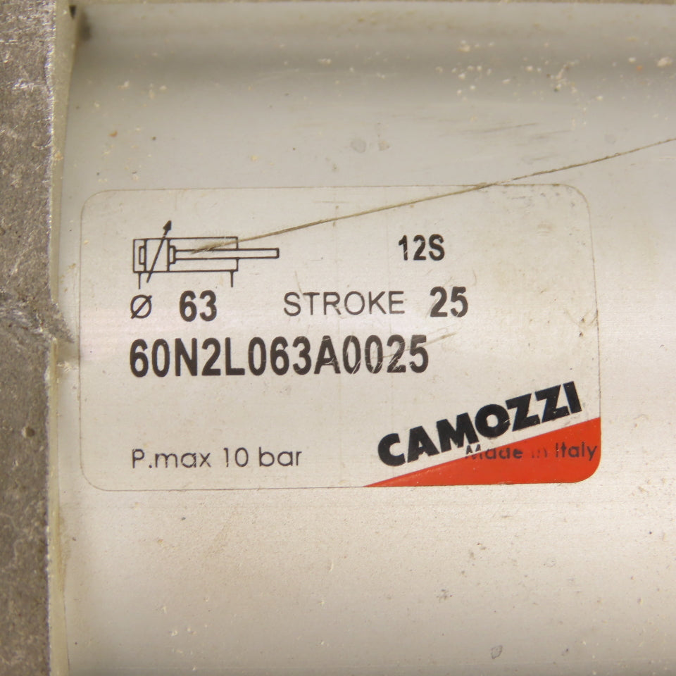 Camozzi 60N2L063A0025 Double Acting Air Cylinder 63mm Bore 25mm Stroke