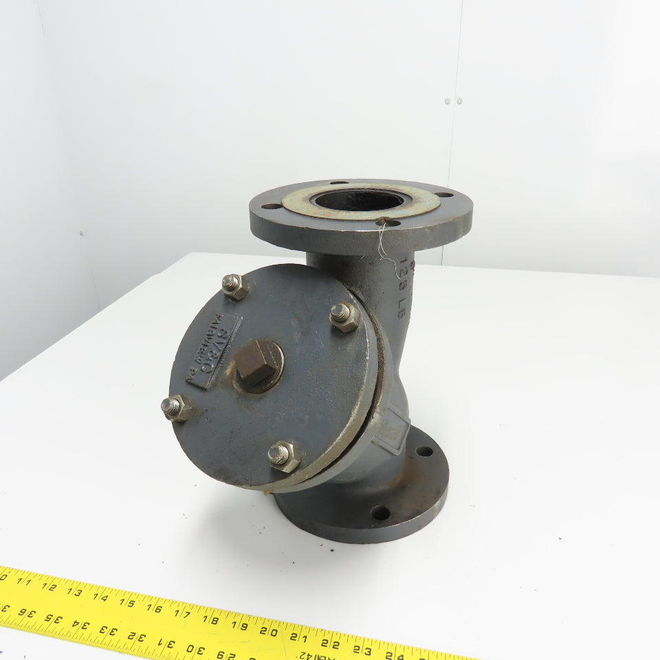SV&C 3" Flanged Cast Iron Y Strainer 125LB 11-28-78