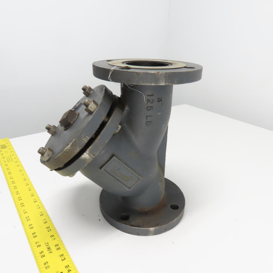 SV&C 3" Flanged Cast Iron Y Strainer 125LB 11-28-78