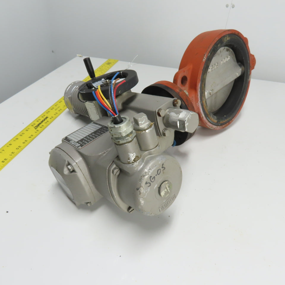 Auma SG05 1/10HP 120V 1Ph Rotary Valve Actuator W/ 7" Butterfly Valve