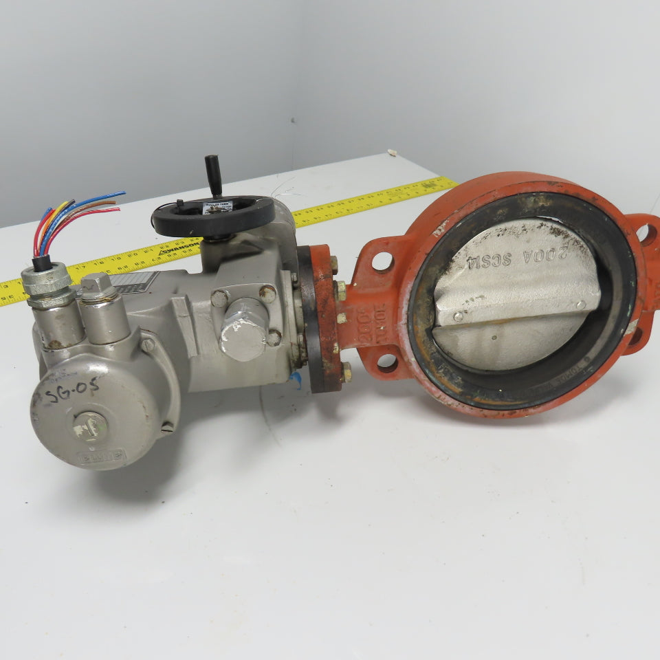 Auma SG05 1/10HP 120V 1Ph Rotary Valve Actuator W/ 7" Butterfly Valve