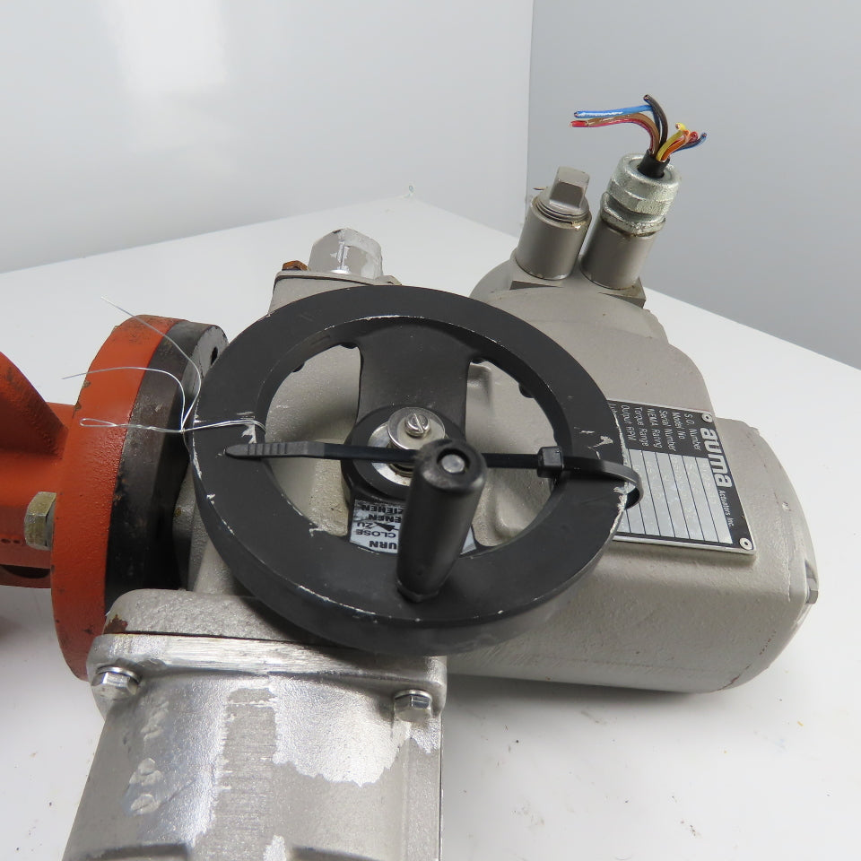 Auma SG05 1/10HP 120V 1Ph Rotary Valve Actuator W/ 7" Butterfly Valve