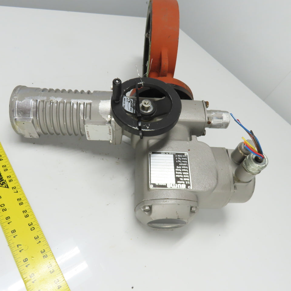 Auma SG05 1/10HP 120V 1Ph Rotary Valve Actuator W/ 7" Butterfly Valve