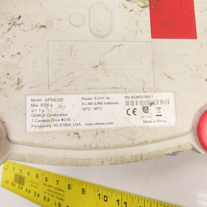 Ohaus Scout SPX8200 Portable Balance 6000g 5VDC W/ Cord