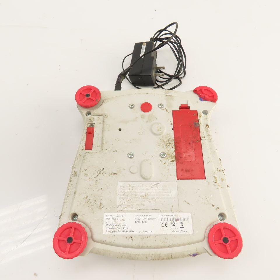 Ohaus Scout SPX8200 Portable Balance 6000g 5VDC W/ Cord