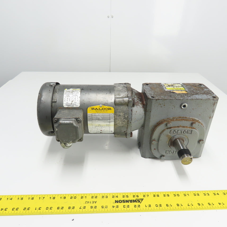 Boston Gear 60:1 Ratio Gear Motor 3/4Hp 230/460V 3Ph 29.19RPM Output
