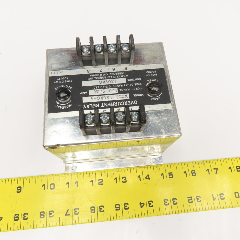 Wilmar Electronics WCT1-120AC-5 Overcurrent Relay 1.0-5.0A 120VAC 0.5-20s