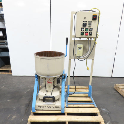 Tipton EFF 40 R 40L Centrifugal Disc Wet Media Finishing Machine 3Ph 230V 2HP