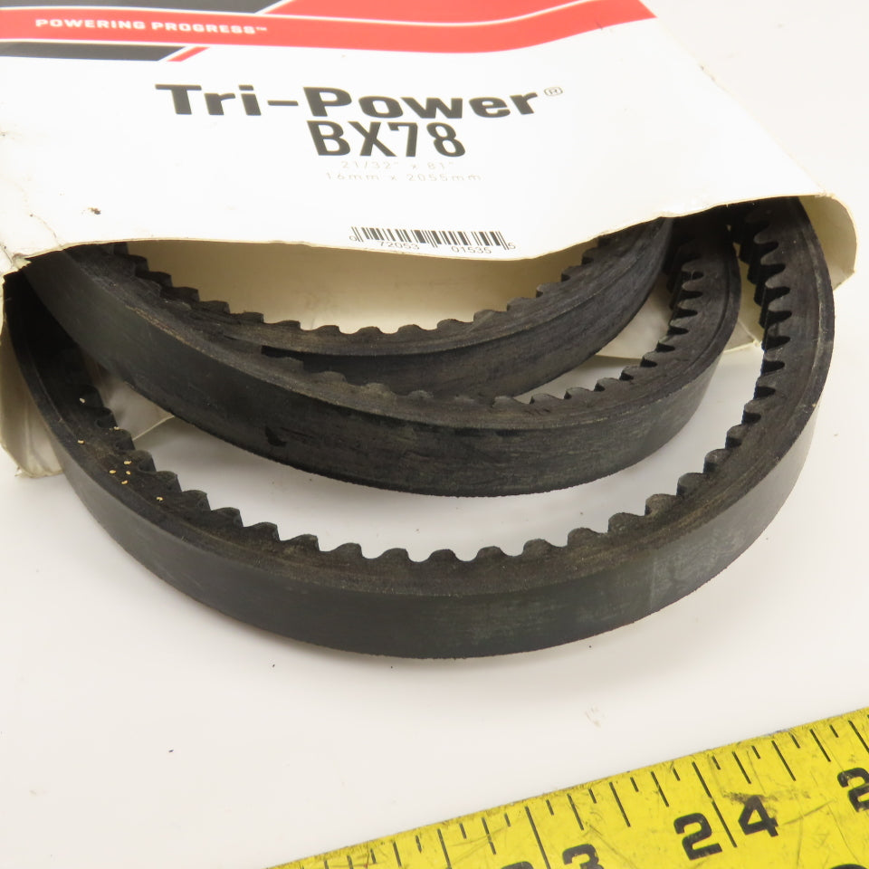 Gates BX78 Tri-Power Cogged V-Belt 21/32" x 81" Lot Of 2