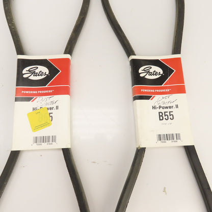 Gates B55 B29 Hi-Power II V-Belt 21/32" x 58" & 21/32" x 32" Mixed Lot Of 9