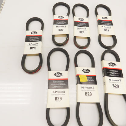 Gates B55 B29 Hi-Power II V-Belt 21/32" x 58" & 21/32" x 32" Mixed Lot Of 9