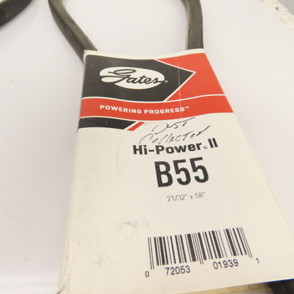 Gates B55 B29 Hi-Power II V-Belt 21/32" x 58" & 21/32" x 32" Mixed Lot Of 9