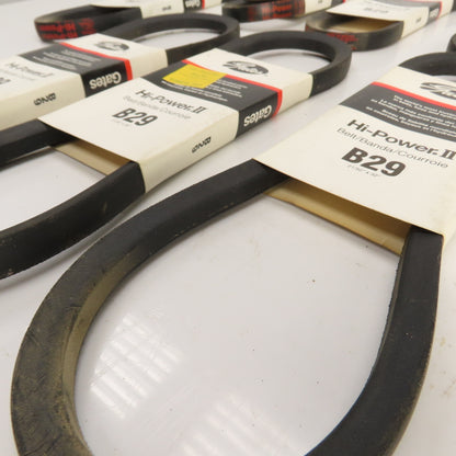 Gates B55 B29 Hi-Power II V-Belt 21/32" x 58" & 21/32" x 32" Mixed Lot Of 9
