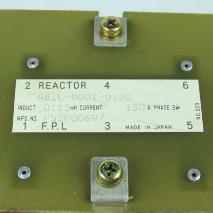 Fanuc A81L-0001-0120 3-Phase Line Reactor 130A 0.13mH Current