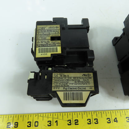 Fuji 4NC0F0 SC-0 5HP Magnetic Contactor W/Misc. Overloads 1.4-2.2 .48-.72 Lot/4