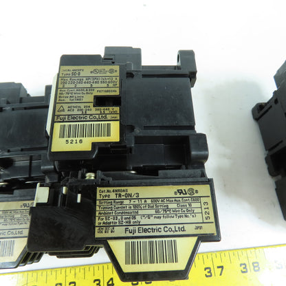 Fuji 4NC0F0 SC-0 5HP Magnetic Contactor W/Misc. Overloads 1.4-2.2 .48-.72 Lot/4